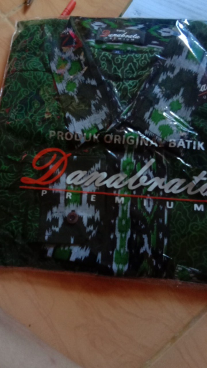 Kemeja Batik Danabrata Lengan Panjang Motif Mega Hijau Size M L Xl Xxl Model Regular