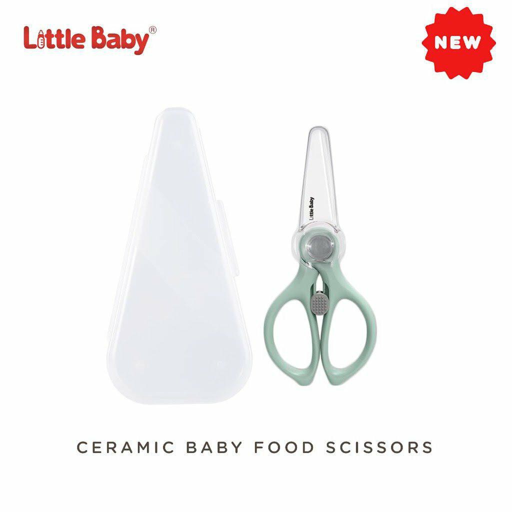 Little Baby Ceramic Baby Food Scissors with Case Gunting Pemotong Makanan Bayi Keramik