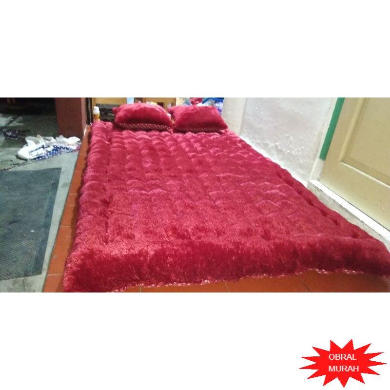 ABIMSTORID terbaru murah Surpet 200x140x15 cm + 2 bantal harga grosir / bulu / lembut / kasur karpet