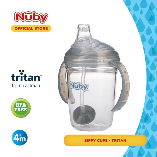 BOSU343 NUBY BOTOL TRITAN SPOUT WITH STRAW NB237