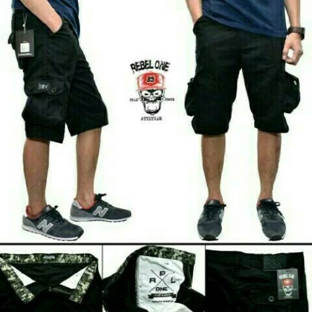 Celana cargo pendek rebel one