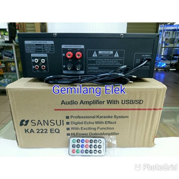 AMPLIFIER KARAOKE SANSUI KA 222 EQ BLUETOOTH KA 222EQ