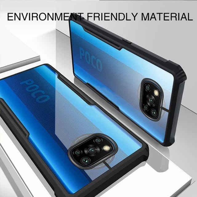 Case Poco X3 Pro / NFC Shockproof Transparent Hard Back Corners Soft Slim Cover Anti Crack