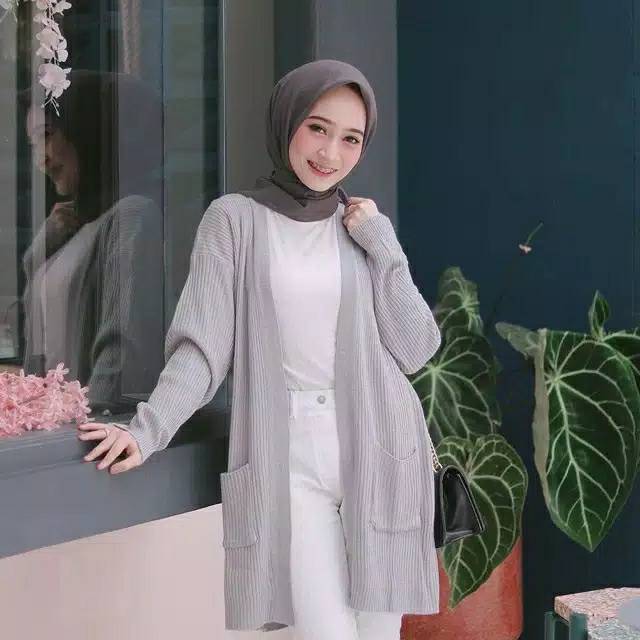 CARDIGAN RAJUT TERBARU | CARDIGAN RAJUT CEWEK POLOS | LONG CARDIGAN