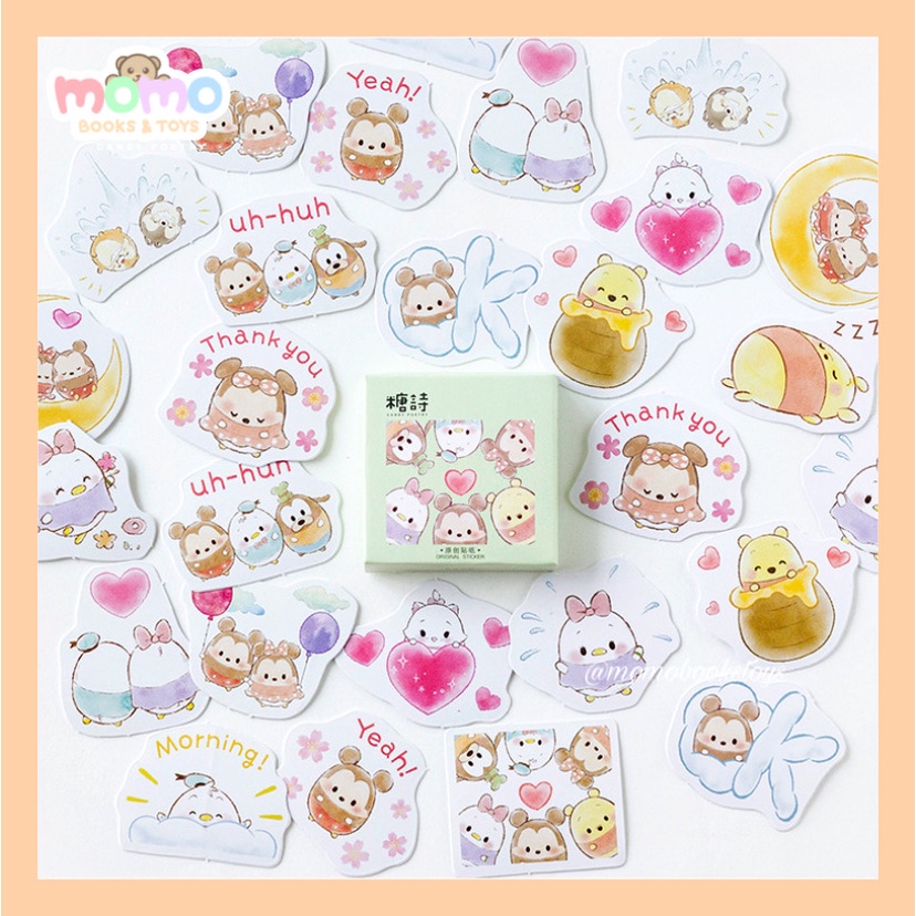

[MOMO] Isi 45 Pcs Disney Tsum Tsum Sticker Aesthetic | Deco Sticker Tempel Buku Scrapbook Diary | Sticker Tumblr Hp Laptop Anti Air Lucu Cute DIY Import Murah