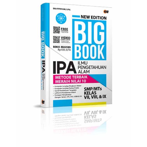 Big Book Matematika, IPA, Bahasa Indonesia & Bahasa Inggris SMP 7, 8, 9 (New Edition)-IPA SMP