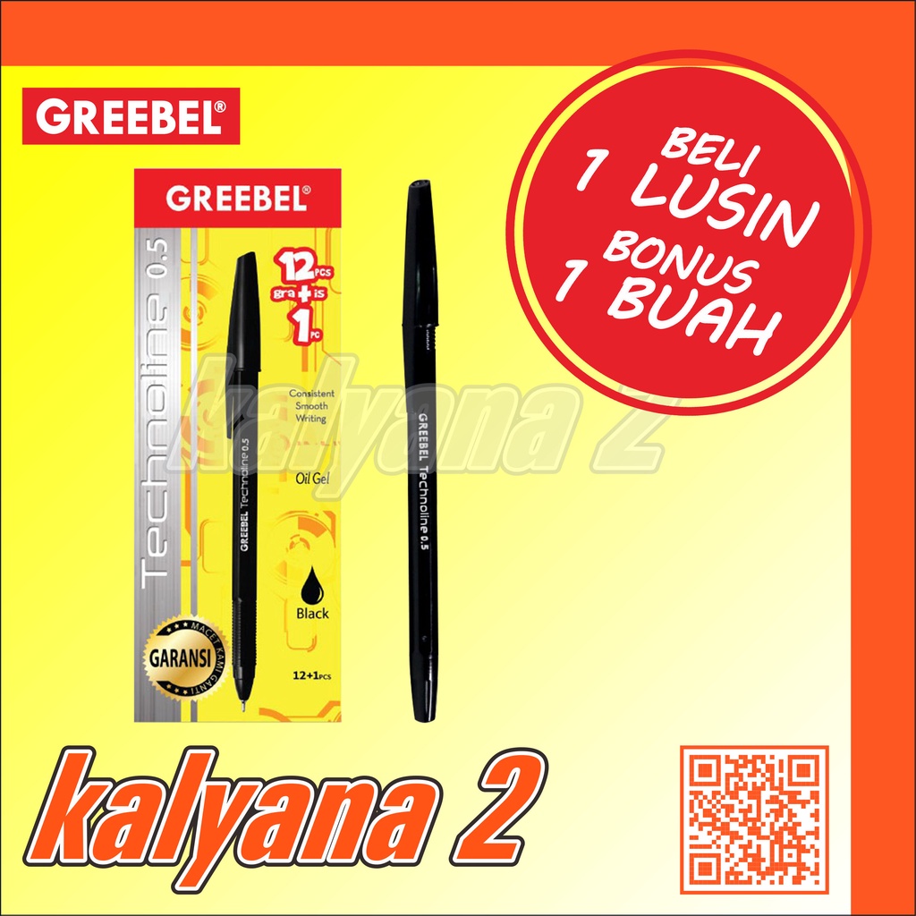 

Pulpen / Ballpoint GREEBEL Technoline 0,5 mm Hitam/Black