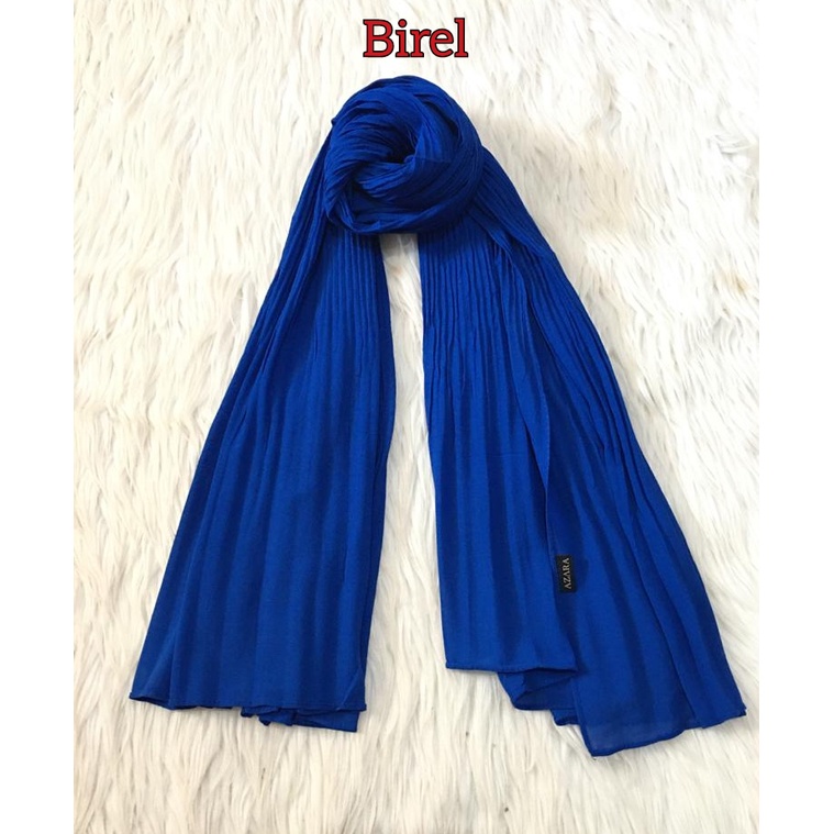 Premium PASHMINA PLISKET DUYUNG CERUTY Uno AZARA Ori Hijab Jilbab Pasmina 180x75cm-BIREL