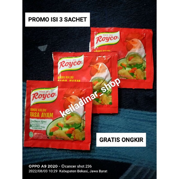 

ROYCO AYAM PELEZAT SERBA GUNA 9gr isi 3 sachet