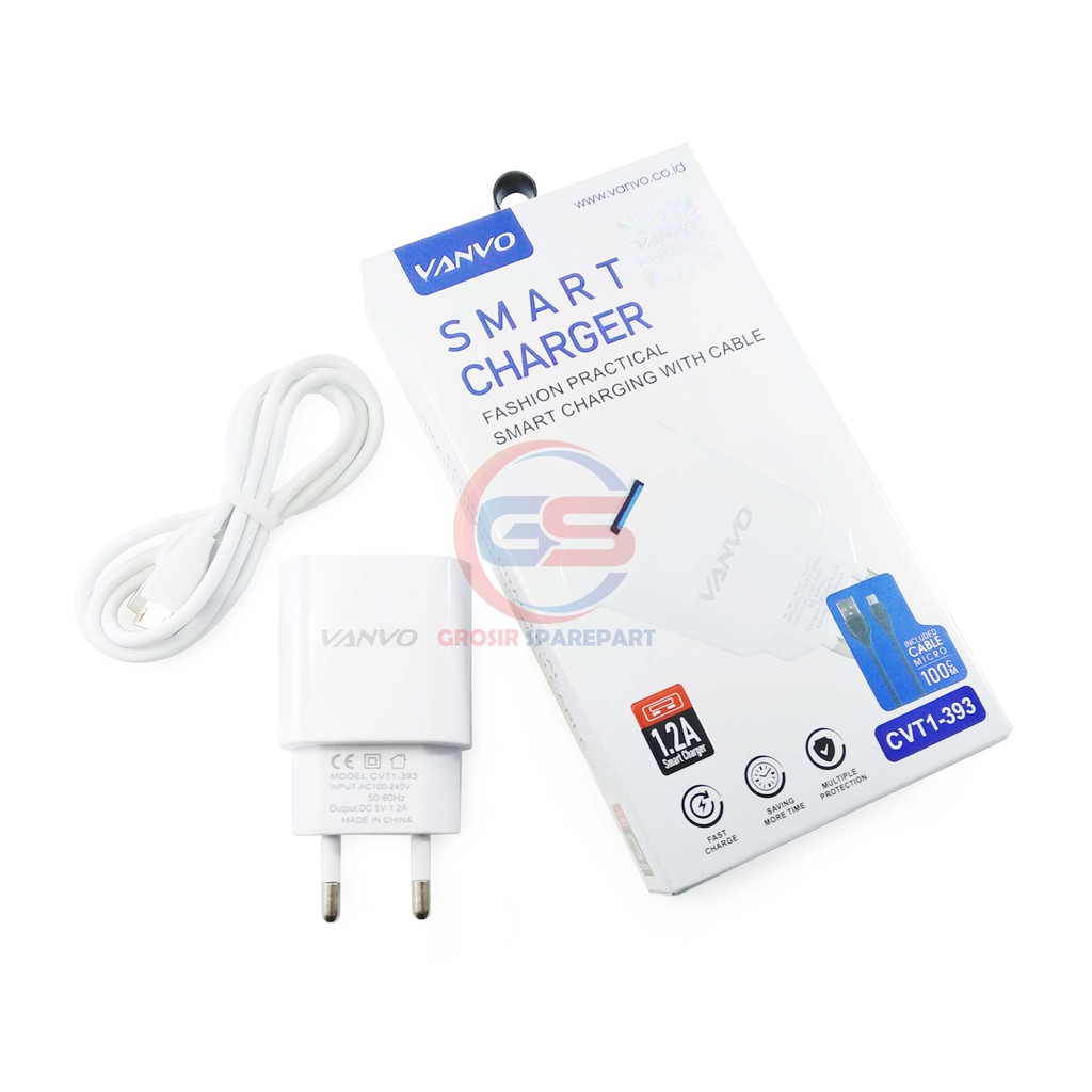 CHARGER MICRO USB VANVO CVT1-393 1 PORT USB