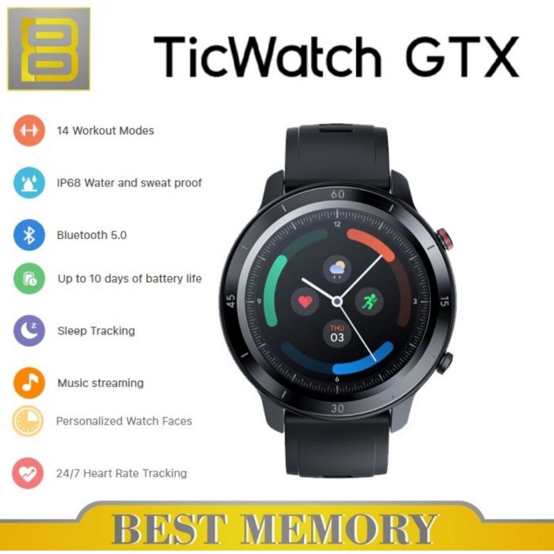 Smartwatch Mobvoi TicWatch GTX FitnessTicWatch GTX Fitness IP68