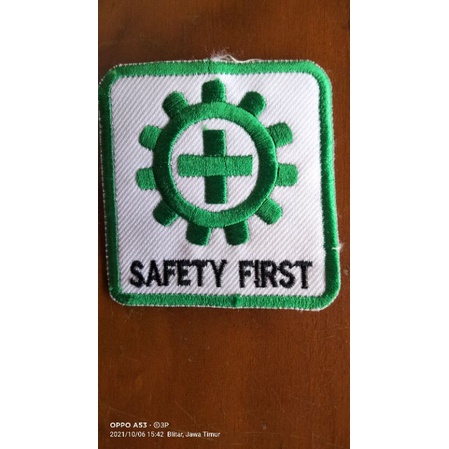 Bordir Logo Safety First
