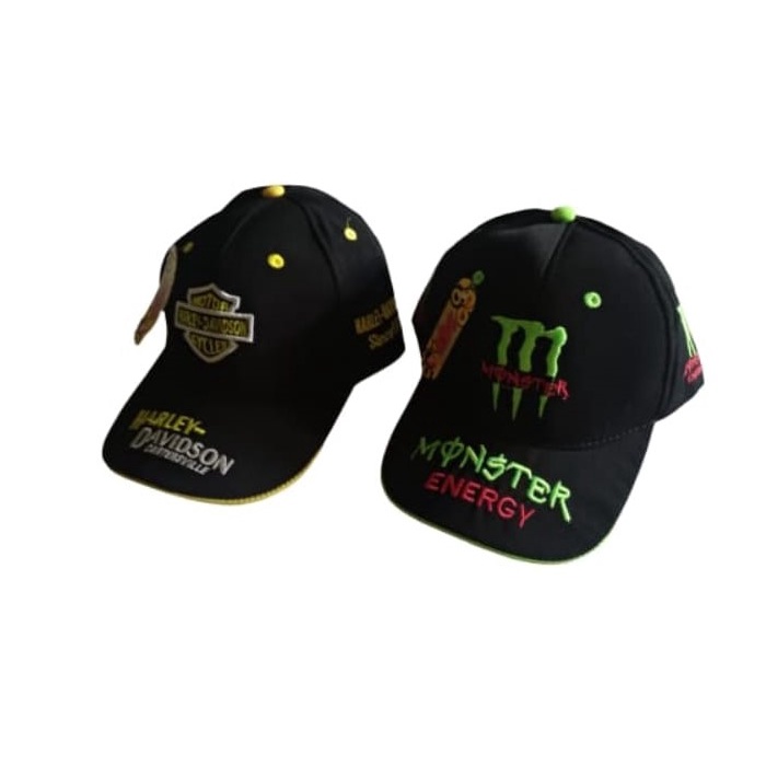 Topi pria bordir Monster Racing kekinian trendy/topi pria dewasa SPORT Baseball HD,Monster racing/Realpict