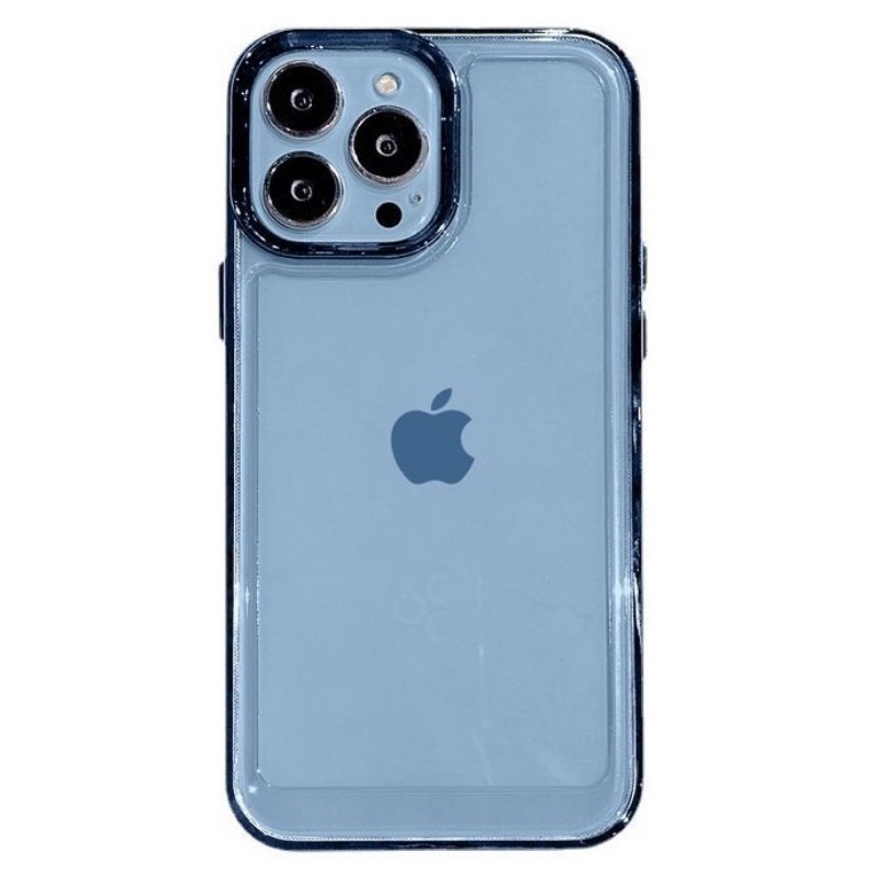 Case Transparan Dengan Frame Metal Untuk iPhone 14 13 12 11 Pro X XS MAX XR