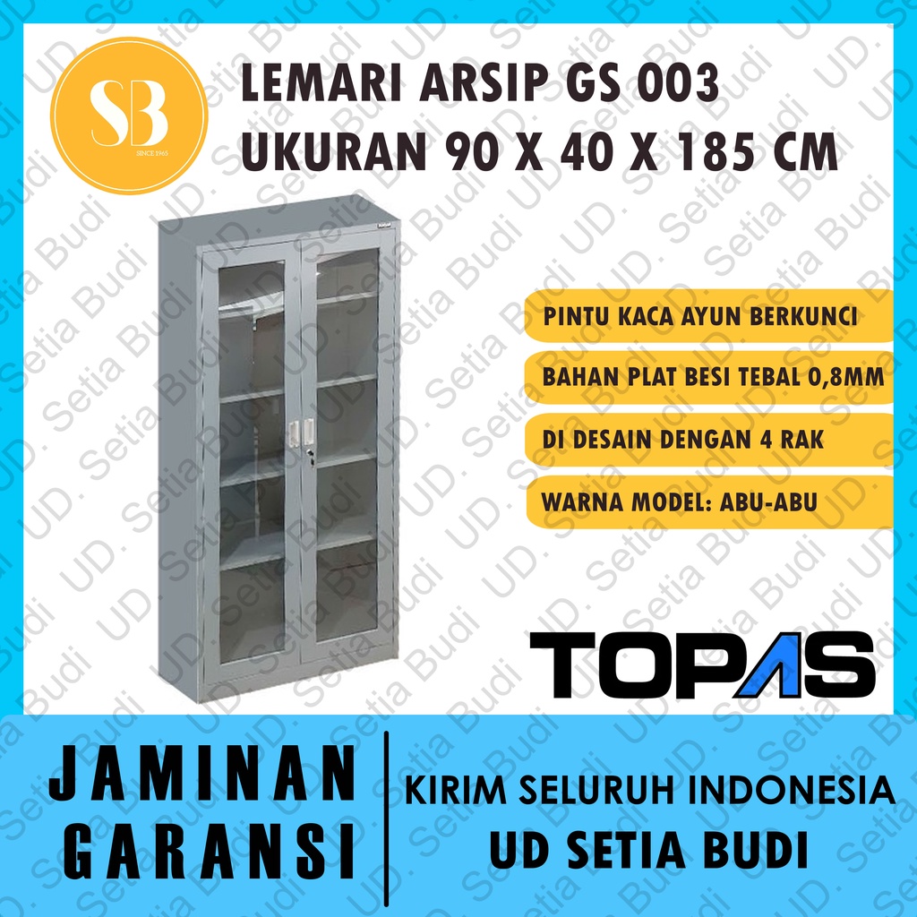 Filling Cabinet Lemari Arsip Pintu Kaca Ayun TOPAS GS 003