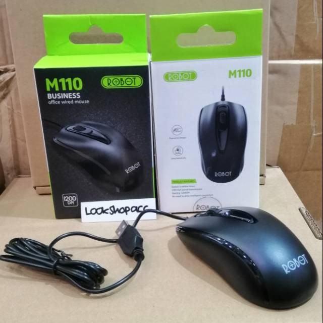 MOUSE WIRED ROBOT M110 MOUSE OFFICE
