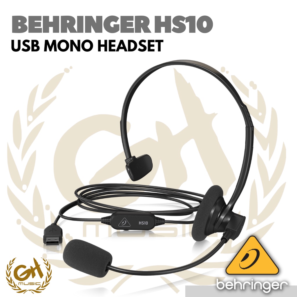 Behringer HS10 USB Mono Headset Microphone Gaming Podcast
