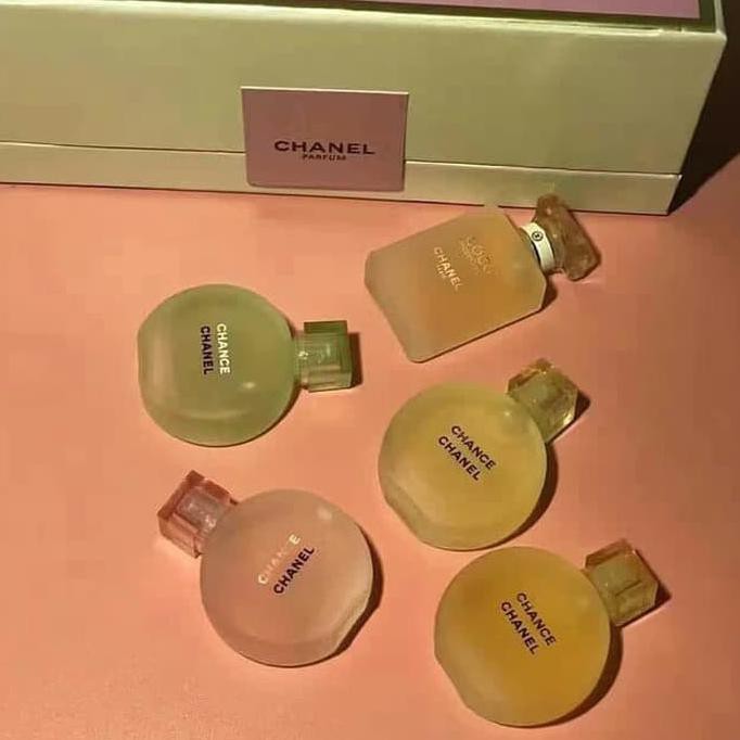 CHANEL BOX PINK/CHANEL PARFUM MINIATUR/CHANEL PARIS/CHANEL GIFT ISI 5