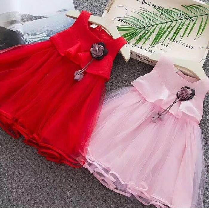 Dress Pesta Anak Gaun Pesta Anak Baju Anak Perempuan Usia Umur 1 2 3 4 5 Tahun Size S M L Xl Shopee Indonesia