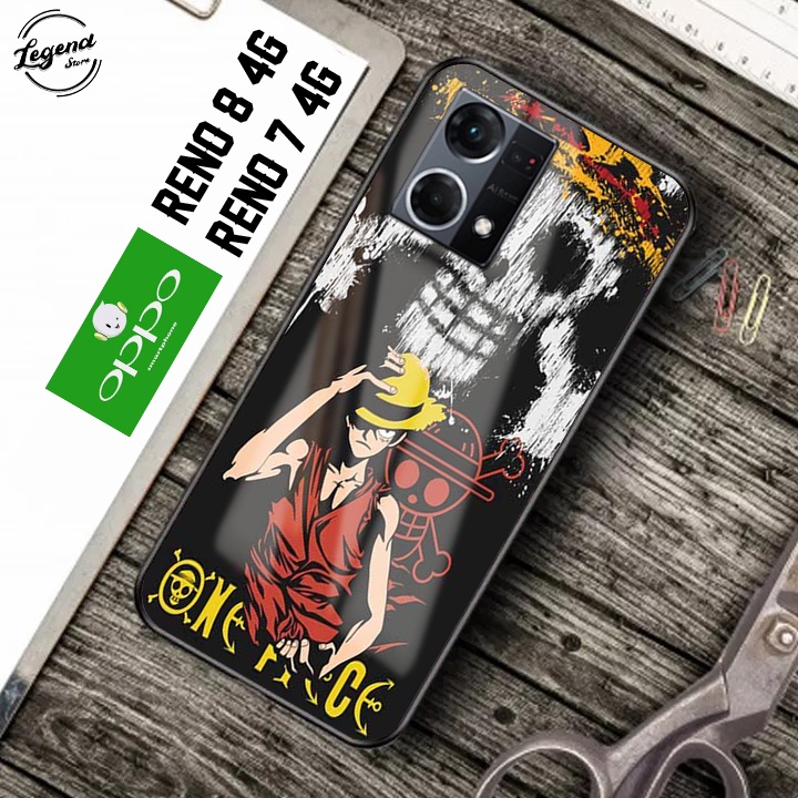 Softcase Glass Kaca Camera Protect - LS17 -  Softcase Kaca Mewah Oppo Reno 8 4G/Reno 7 4G  - Softcas