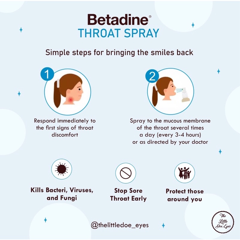 [READY] Betadine Cold Defence Nasal Spray Kids / Throat Spray