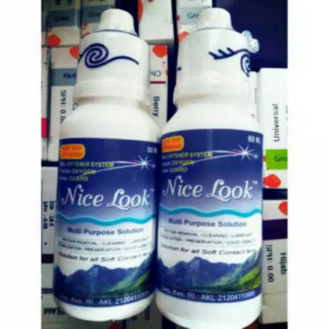 Nice look/ cairan softlens / cairan oksigen / cairan softlens / pembersih softlens
