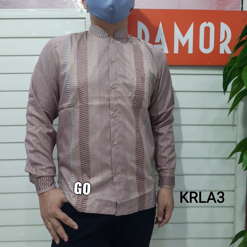 gof KRLA DAMOR (CRESSIDA) KOKO REGULER Baju Koko Cowok Pakaian Pria Muslim Lengan Panjang