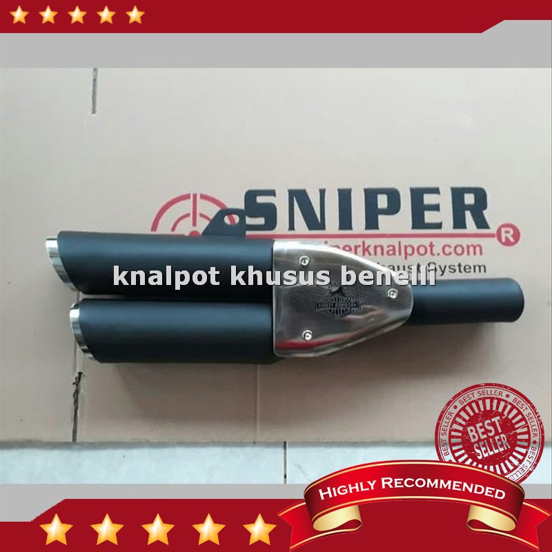 Jual Knalpot Benelli Motobi evo efi double vanes short Diskon