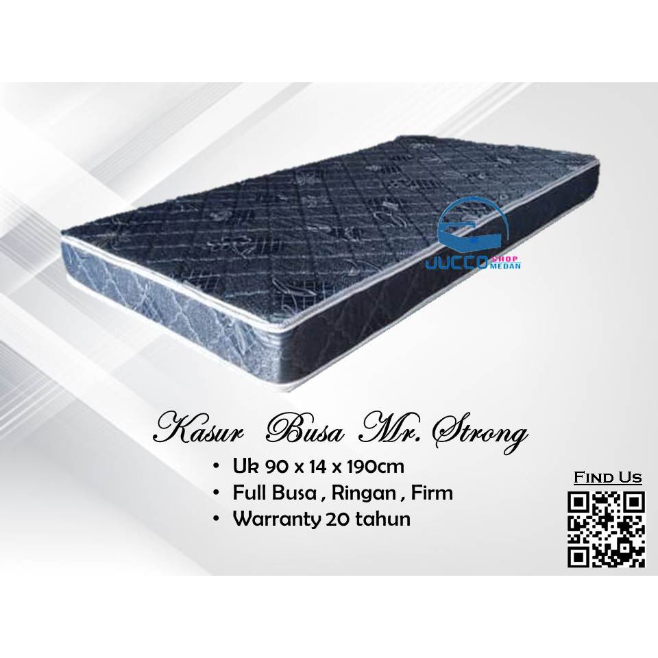Kasur Busa Murah - Tilam Busa Mr Strong  uk90x190 Tebal 14cm - Tilam Kesehatan - Medan