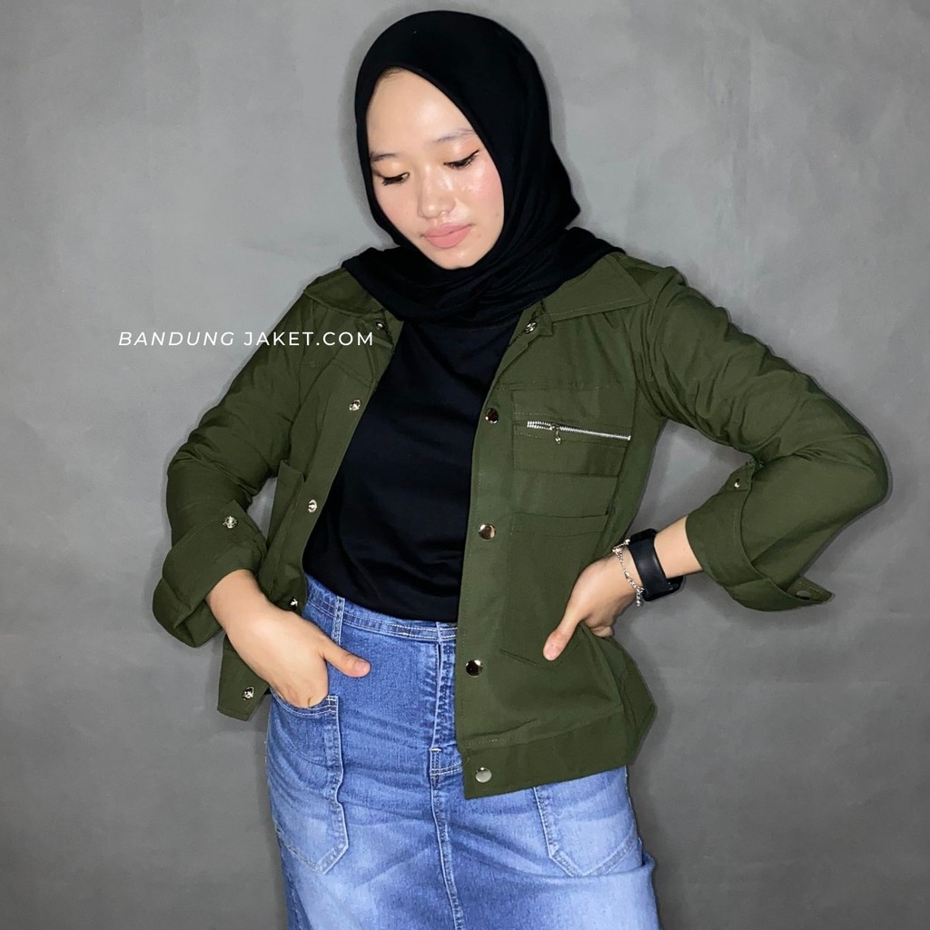 POLAND JAKET || POKET ZIPPY || JAKET WANITA