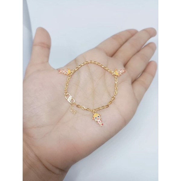 gelang tangan anak nori+ m lol cat kramik premium gelang tangan perak925 asli lapis emas