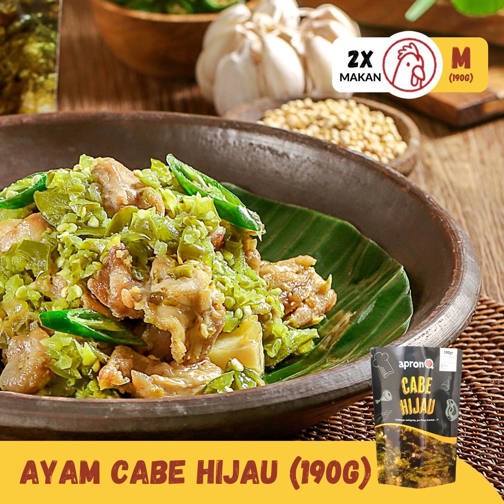 

APRONQ AYAM CABE HIJAU 190 GRAM (MEDIUM)