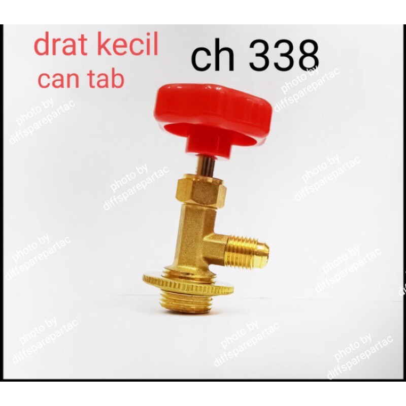 Krant freon kaleng CH338 drat kecil / adaptor kran freon kaleng