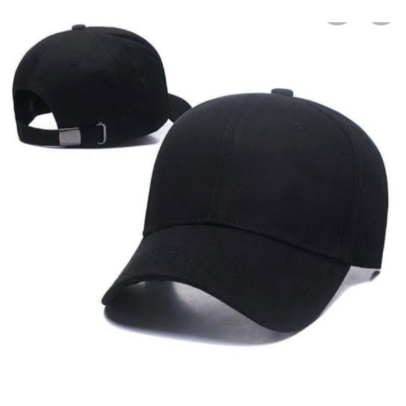 TOPI BASEBALL POLOS BAHAN RAPPEL TEBAL PENGAIT BESI CAKOP(COD)