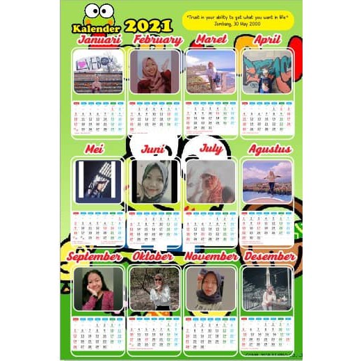 

Kalender 2021 Custom Foto