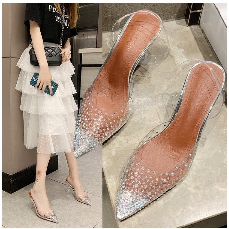 Korean Transparent Glass Heels / Sepatu Hak Wanita C129- 0206 -002