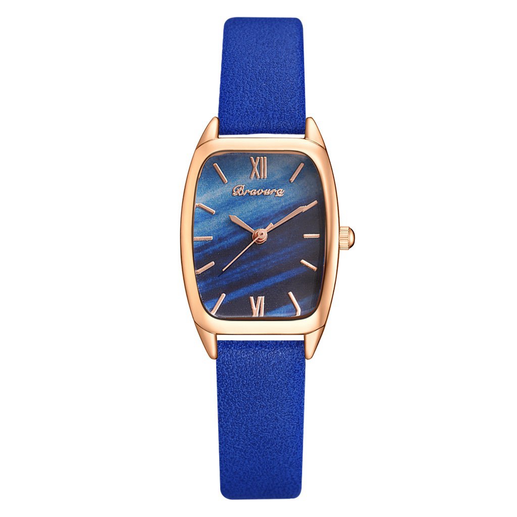 Jam Tangan Wanita Casual Fashion Women Square Dial Leather Watch Hot Selling Quartz Couple Watches