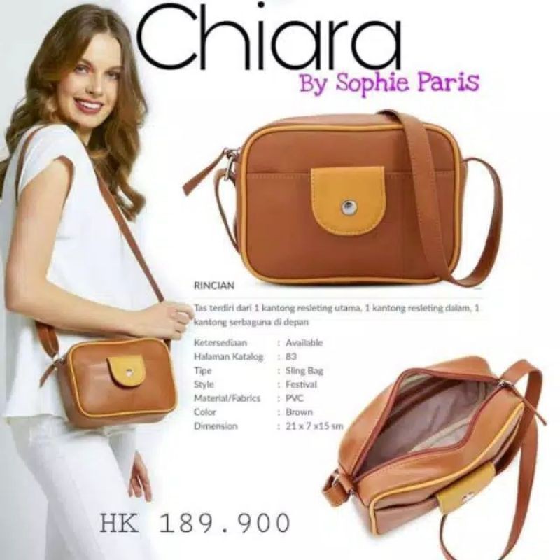 tas chiara coklat sophie paris