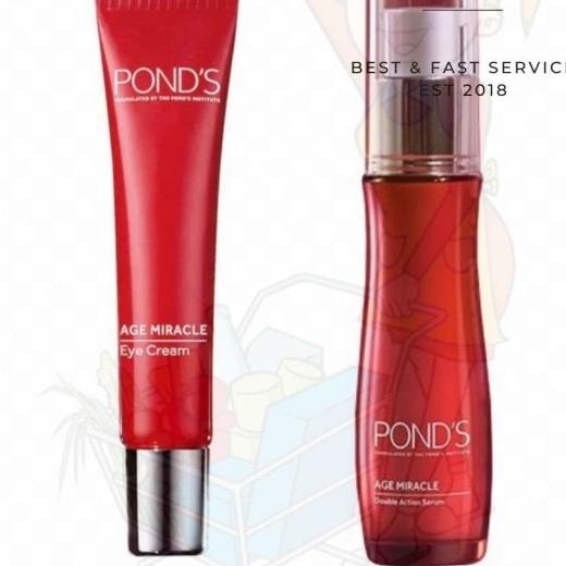 ◙ PONDS Age Miracle Double Action Face Serum 30ml 30 ml / Eye Cream 15ml - EYE CREAM 15ML, Tanpa Dus