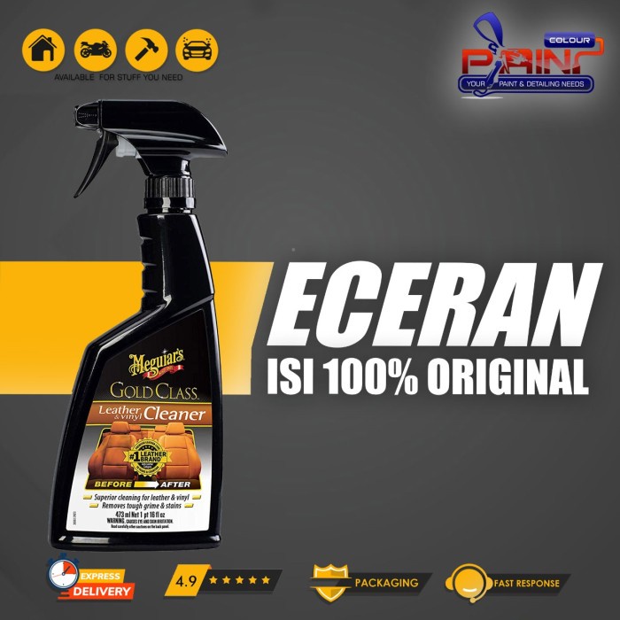 Meguiars Gold Class Leather &amp; Vinyl Cleaner ECER, Pembersih Jok Kulit