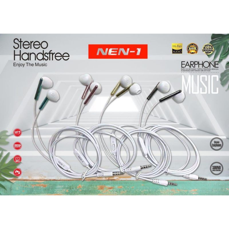 Handsfree Macaron + Mic Nen-1 Bisa Buat Telepon