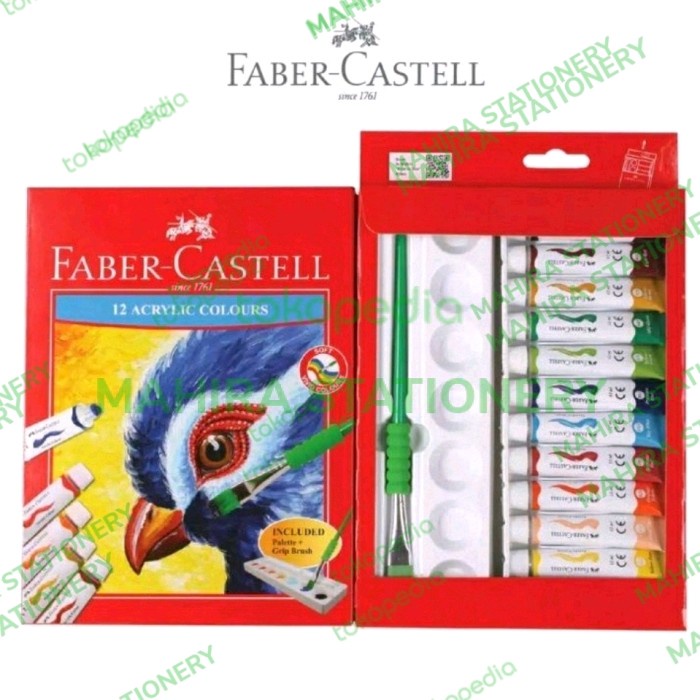 

Spesial Faber-Castell Acrylic Colour / Cat Acrilic Set 12 Warna Berkualitas