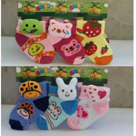 Kaos kaki bayi BONEKA isi 3 pasang