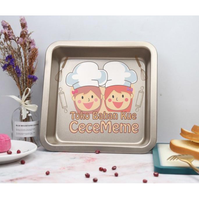 

Chefphora Loyang Bolu Gulung Roti Kue Kotak Persegi Square Gold 22Cm Terbaru