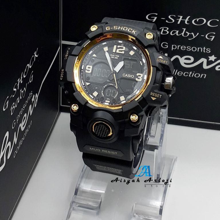 JAM TANGAN PRIA CASIO G SHOCK GPW1000 BLACK GOLD