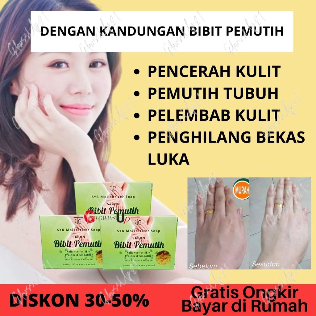 SABUN BIBIT PEMUTIH BADAN PERMANEN SABUN BATANG 50GR BPOM SABUN BIBIT ORIGINAL