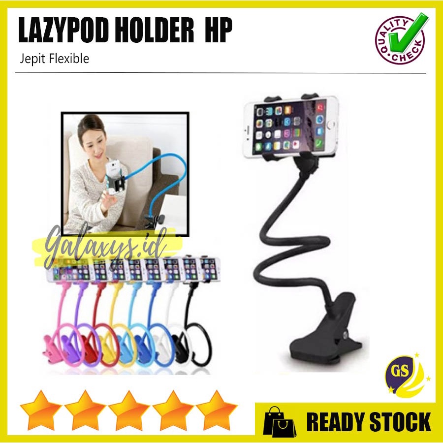 Lazy Pod Jepit 2 Klips Phone Holder Jepit LAZYPOD LAZY POD Holder