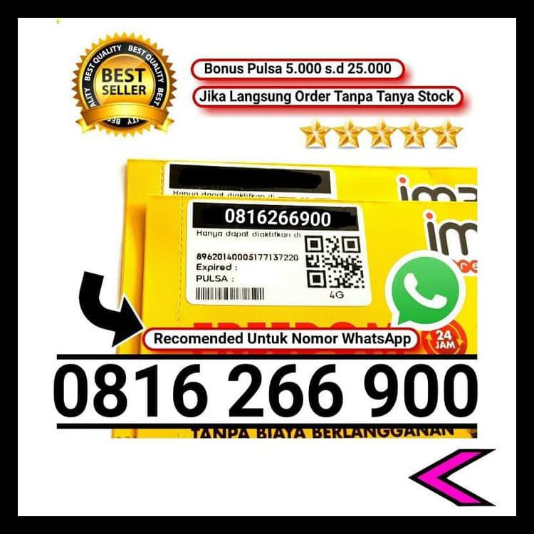 Indosat 10 Digit Nomor Cantik Im3 Nomer Prabayar 4G Non Paket Data Kode 752