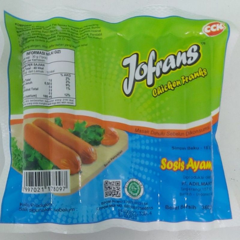 

Jofrans Sosis Ayam 360gr