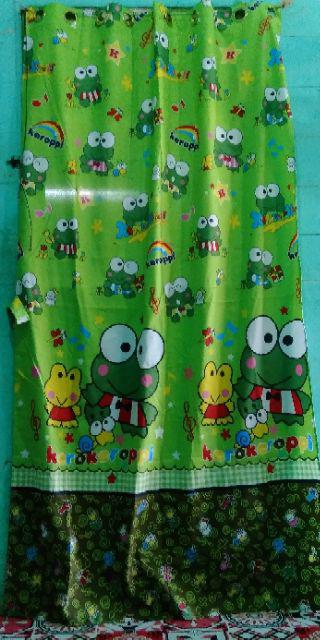 Gorden Tirai Motif Karakter Keropi Singing Smokering ( 1 Kg Muat 4 Pcs )
